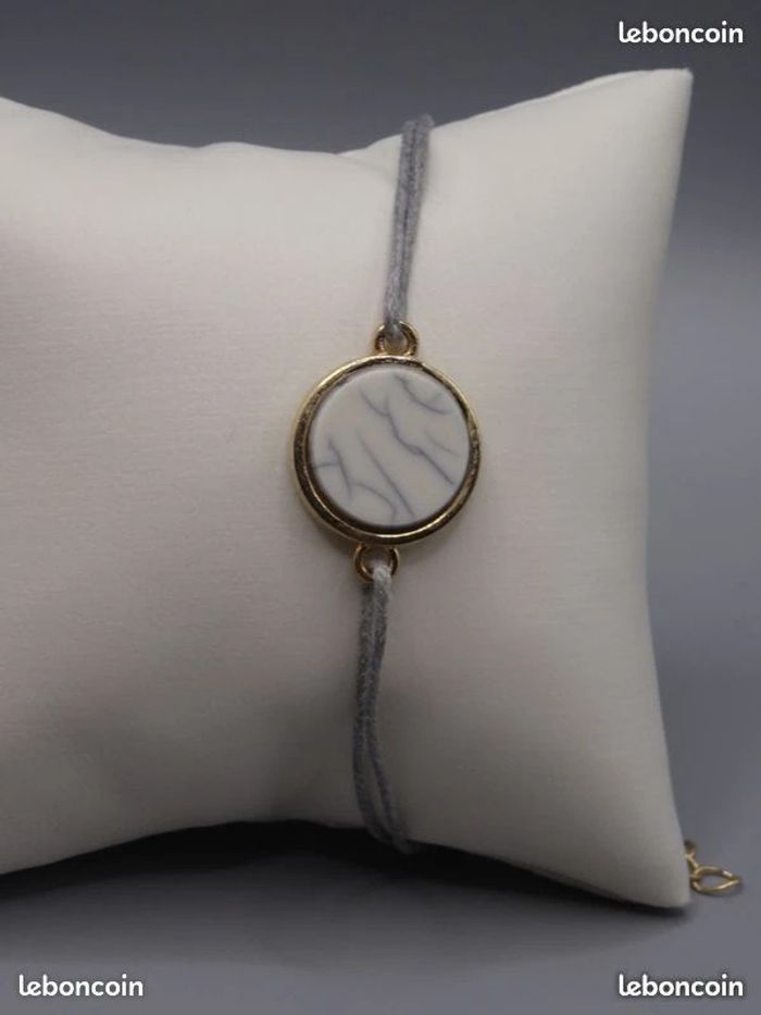 bracelet gris avec effet marbre ajustable - photo numéro 5