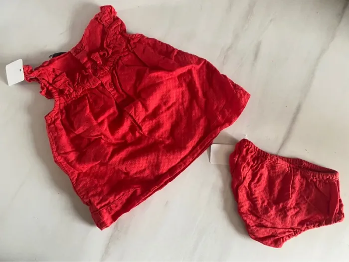 Ensemble rouge débardeur + culotte Kiabi 3 mois/60 cm [ref.50B070] - photo numéro 2