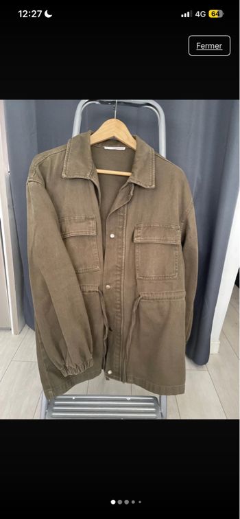 Veste jean kaki