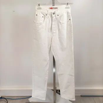 Jean blanc - Teddy Smith - type Wonder - taille 36 / 37 - 100% coton taille haute + boutons A631