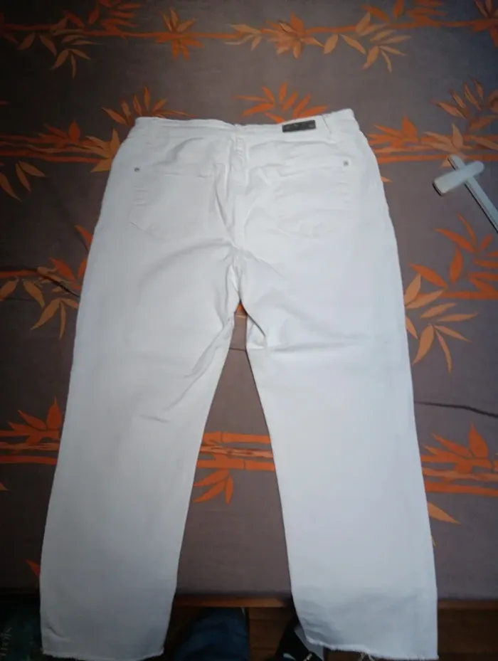 Jeans blanc Promod 7/8 - photo numéro 5