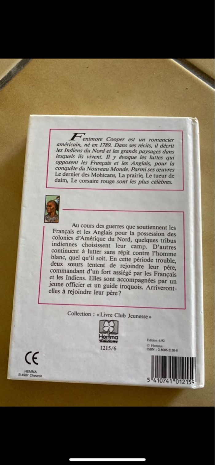 Livre club jeunesse  Le dernier des mohicans - photo numéro 2