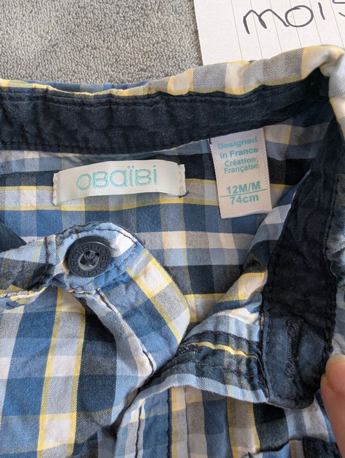 Chemise manches longues - 12 mois - Obaibi - photo numéro 2