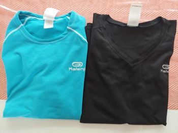 lot 2 maillot tee-shirts running sport