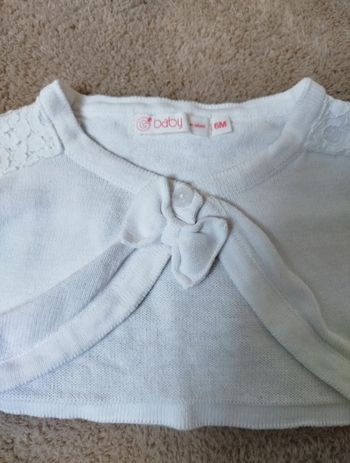 Gilet boléro 6 mois broderie 