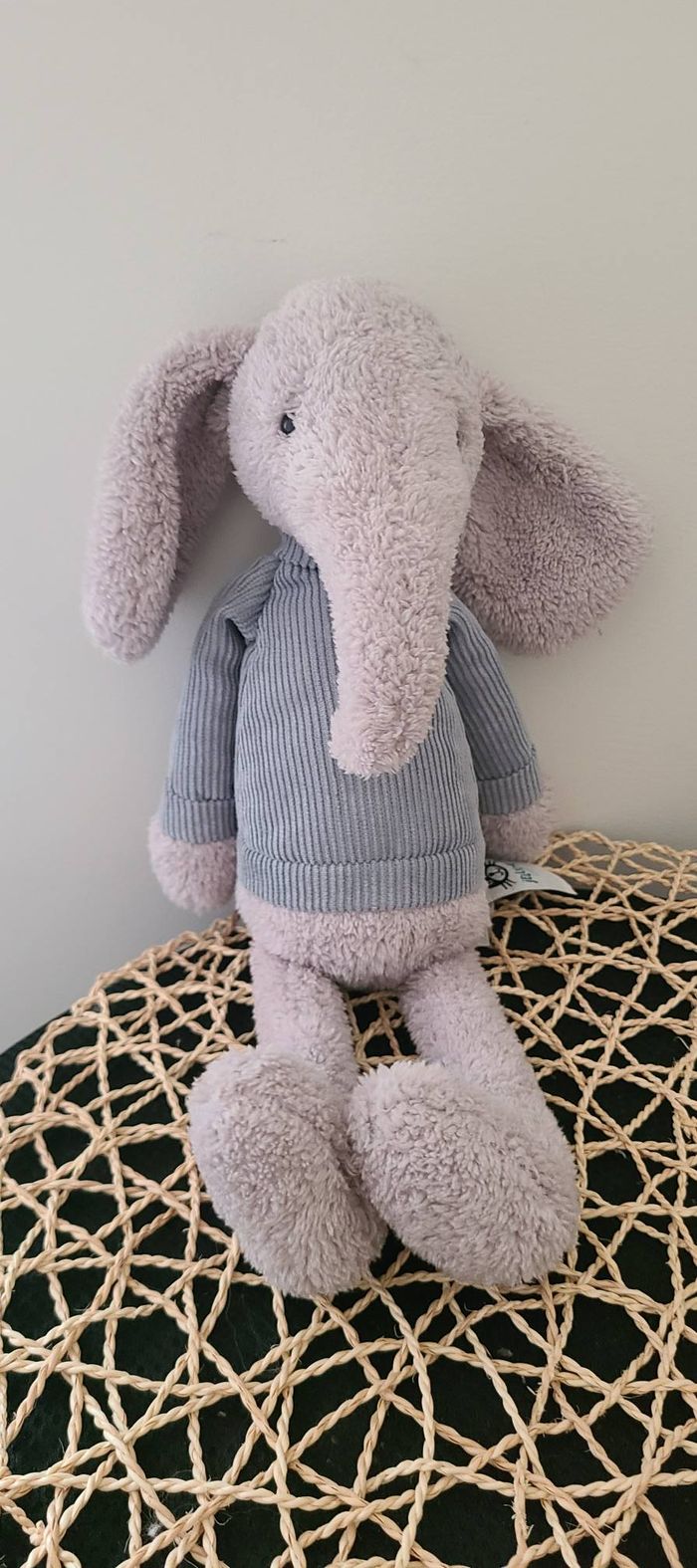 Éléphant Jellycat Jumble 2021 Gris Bleu 29 cm - photo numéro 2
