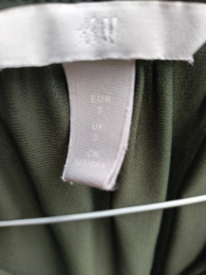 Blouse kaki satin Oversize - photo numéro 5
