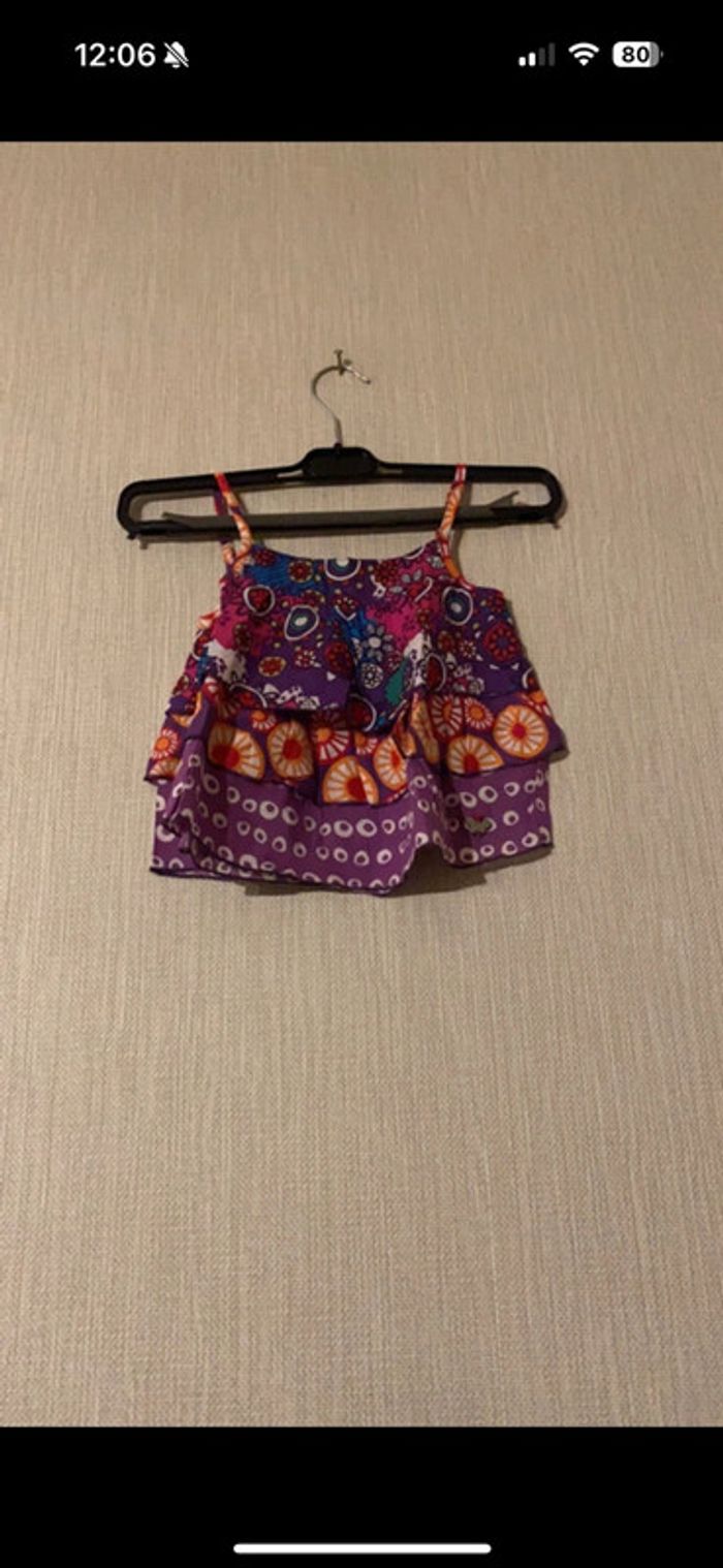 Debardeur 5 ans violet rose orange