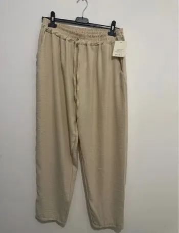 Pantalon Femme Beige – Grande Taille 3XL – Léger & Élégant