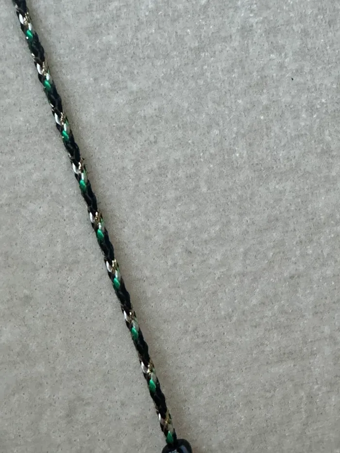 Collier cordons tressés habaha Paris  perles naturelles poisson corne trèfle grigri cœur - photo numéro 8