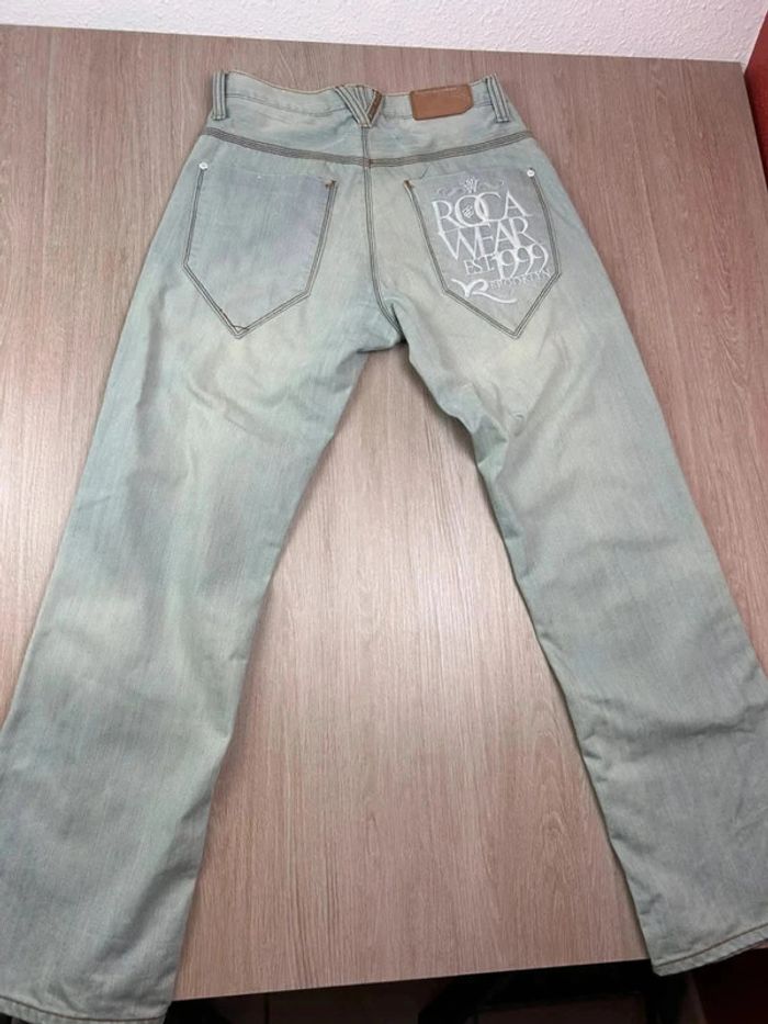 Jean Baggy Hip-Hop Y2K Rocawear Brodé Brooklyn - Taille 32 (Équivalent 42) - photo numéro 10