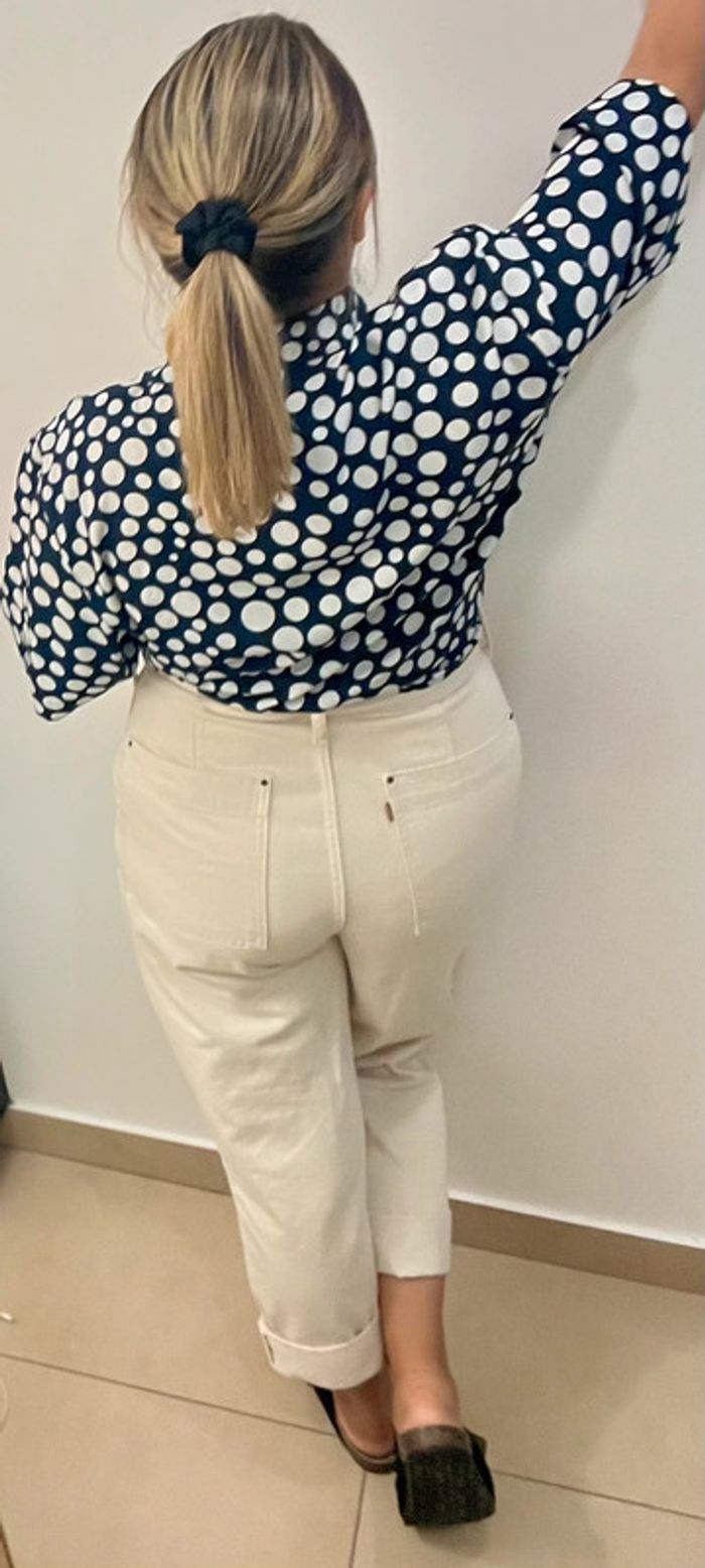 Chemise Rétro Imprimée Pois Taille 46 Burberrys - photo numéro 7