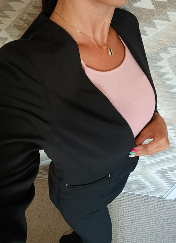 Veste blazer noir 123 Un Deux Trois 40 classe chic - photo numéro 2