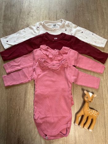 Lot bodies col Claudine 3 mois petit bateau et h&m