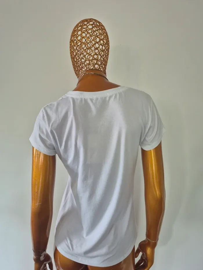 Tee-shirt Blanc Femme Taille Unique - photo numéro 2