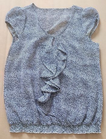 Blouse blanche à pois noirs - Esprit