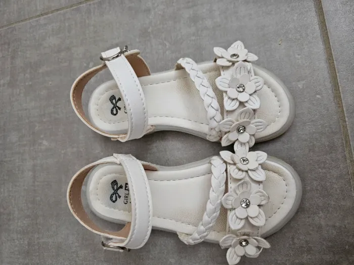 Chaussures blanches à strass idéal cérémonie taille 28 - photo numéro 8