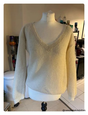 Pull blanc cassé en alpaga - Maison 123
