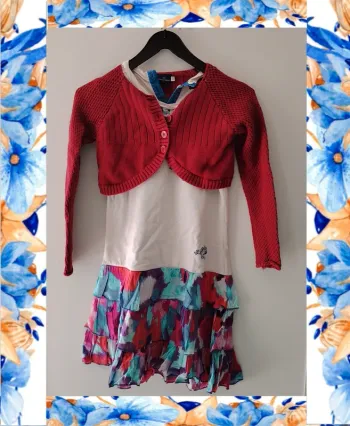 Robe catimini + gilet sergent major 10 ans