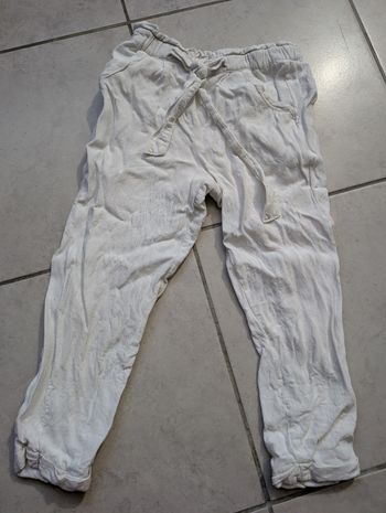 Pantalon blanc doublé 6 ans
