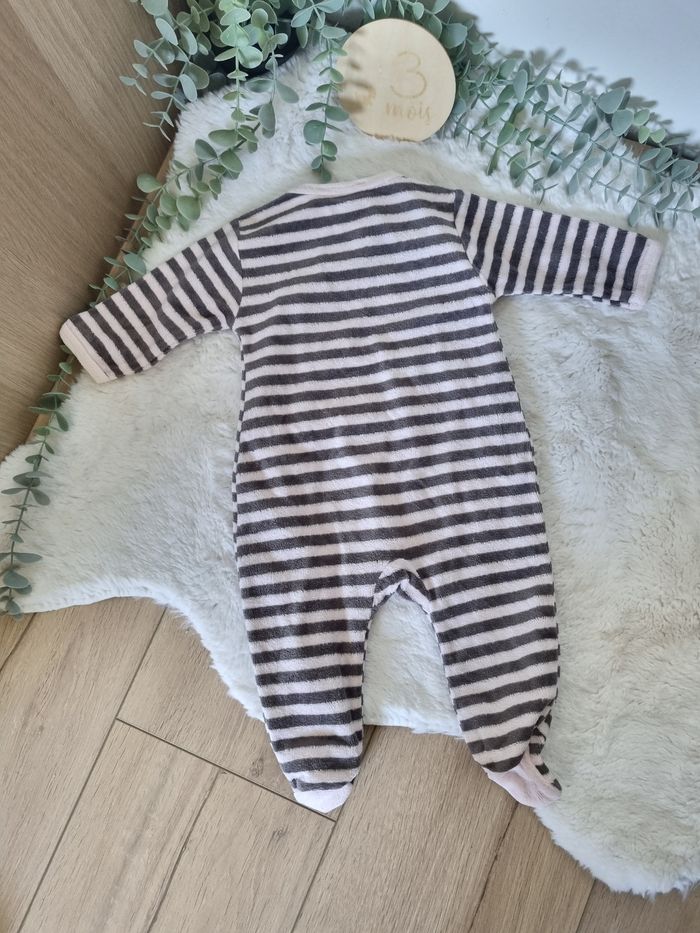 Pyjama velours rayures 3M - photo numéro 2