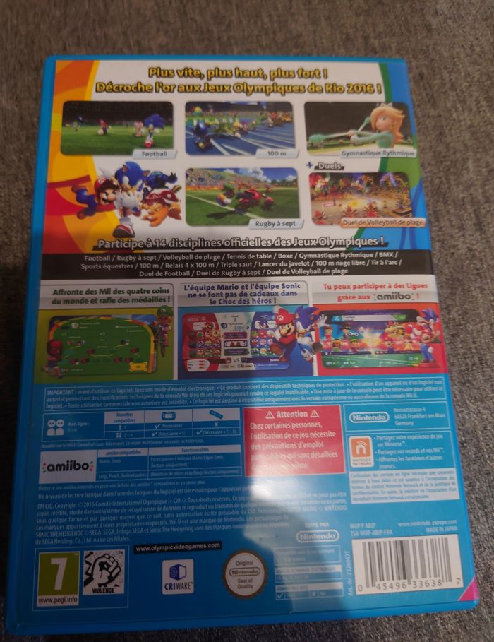 Mario et Sonic aux jeux olympiques de Rio Wii u - photo numéro 3