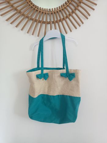 Sac fourre tout bleu paille