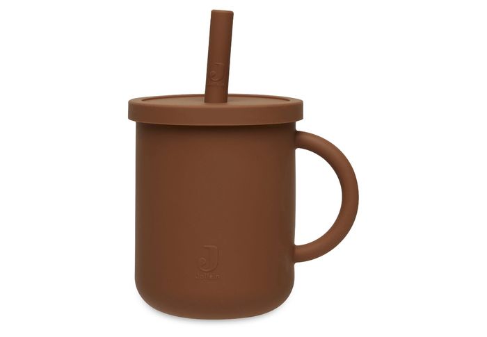 Gobelet paille silicone caramel 120ml dès 6 mois jollein neuf - photo numéro 2