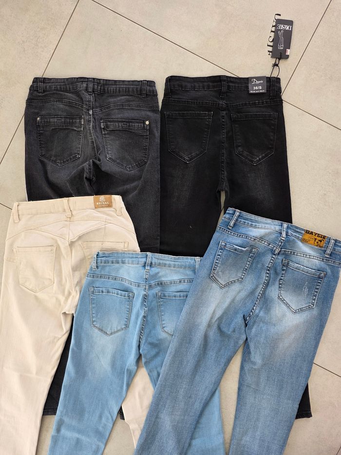 Lot 5 jeans skinny femme taille 36 - photo numéro 2