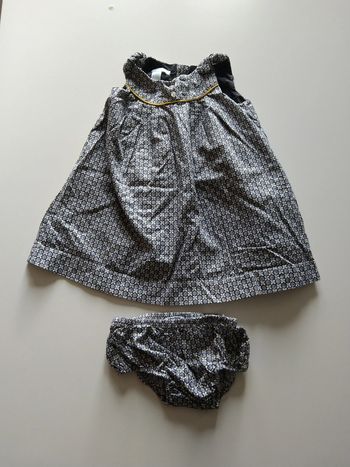 ensemble robe + culotte imprimé okaidi fille 6 mois