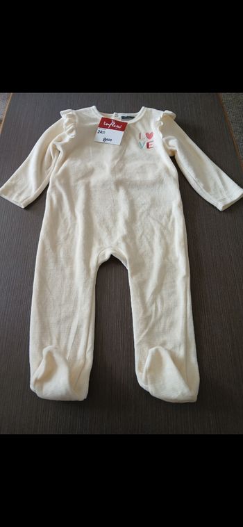 Pyjamas en velours fille 24 mois