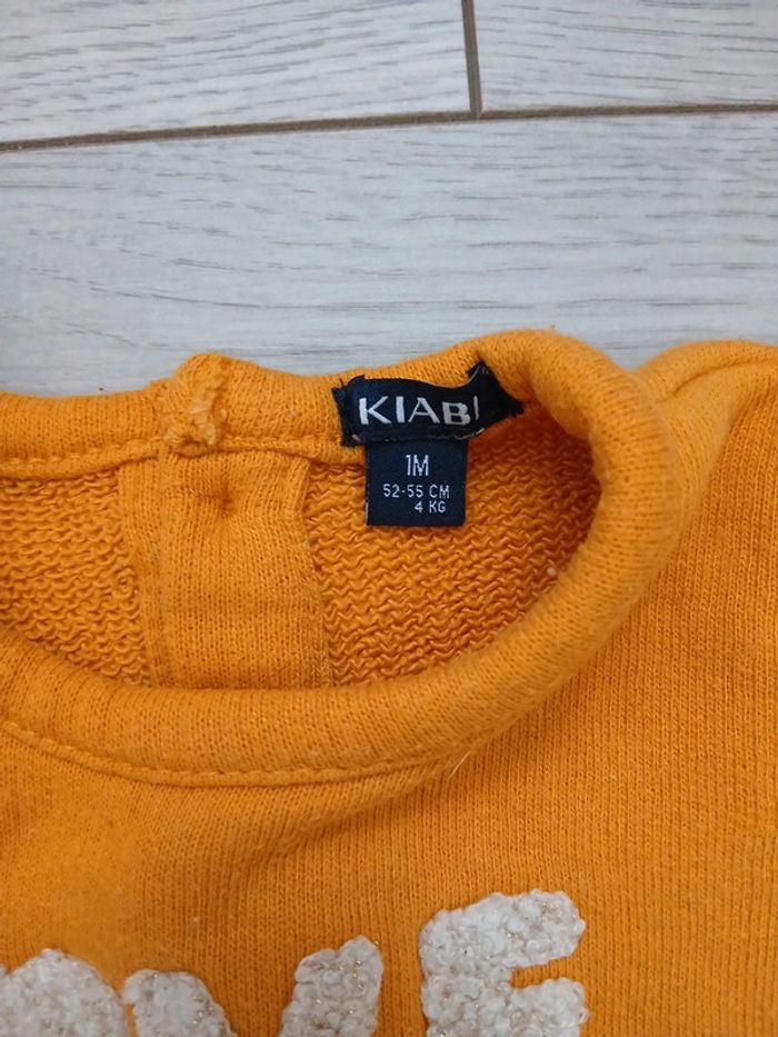 Pull ~ Kiabi ~ 1mois (52-55cm/4kg) - photo numéro 3
