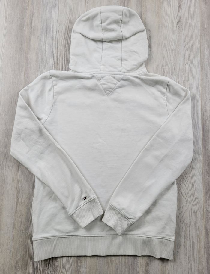 Sweat à capuche Tommy Hilfiger blanc – Taille M – Logo 1985 - photo numéro 6