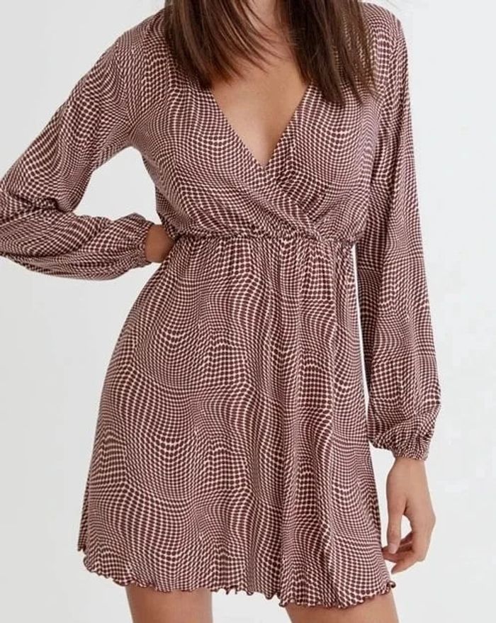 Robe manches longues style années 80 à pois Pull and Bear Taille S - photo numéro 6