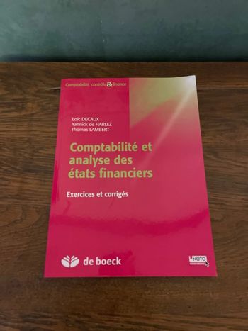 Comptabilité et analyse des états financiers - Exercices et corrigés