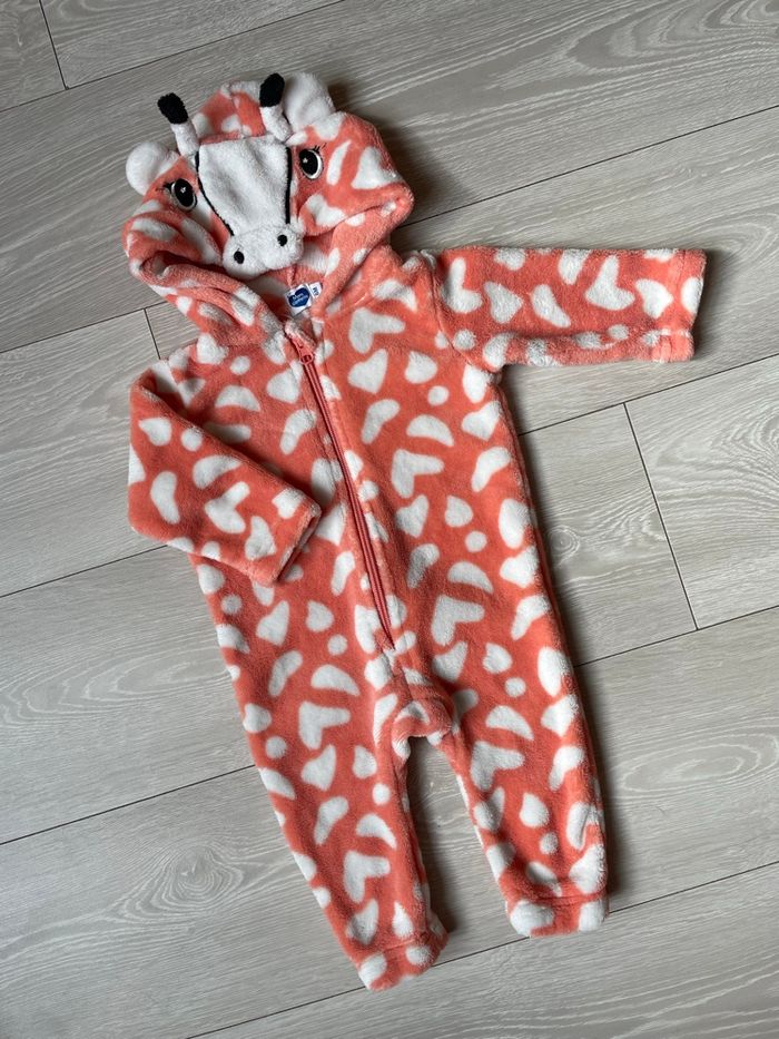 Combinaison pilou mixte girafe - 6mois