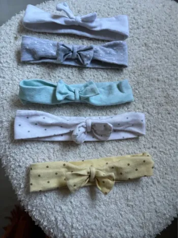 Lot de 5 Bandeaus bébé 0/6mois