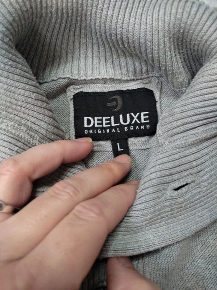 Pull fin col roulé camionneur gris Deeluxe taille 40 L - photo numéro 5
