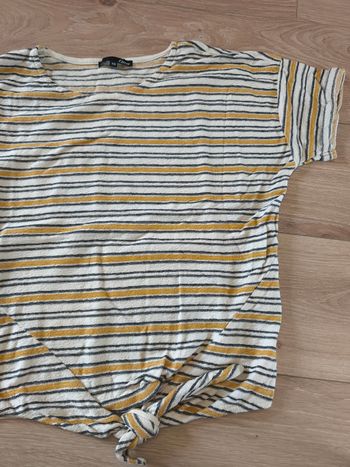 T shirt à rayures et noeud Etam 