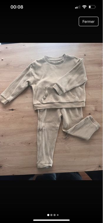 Ensemble de jogging Kiabi beige -2A