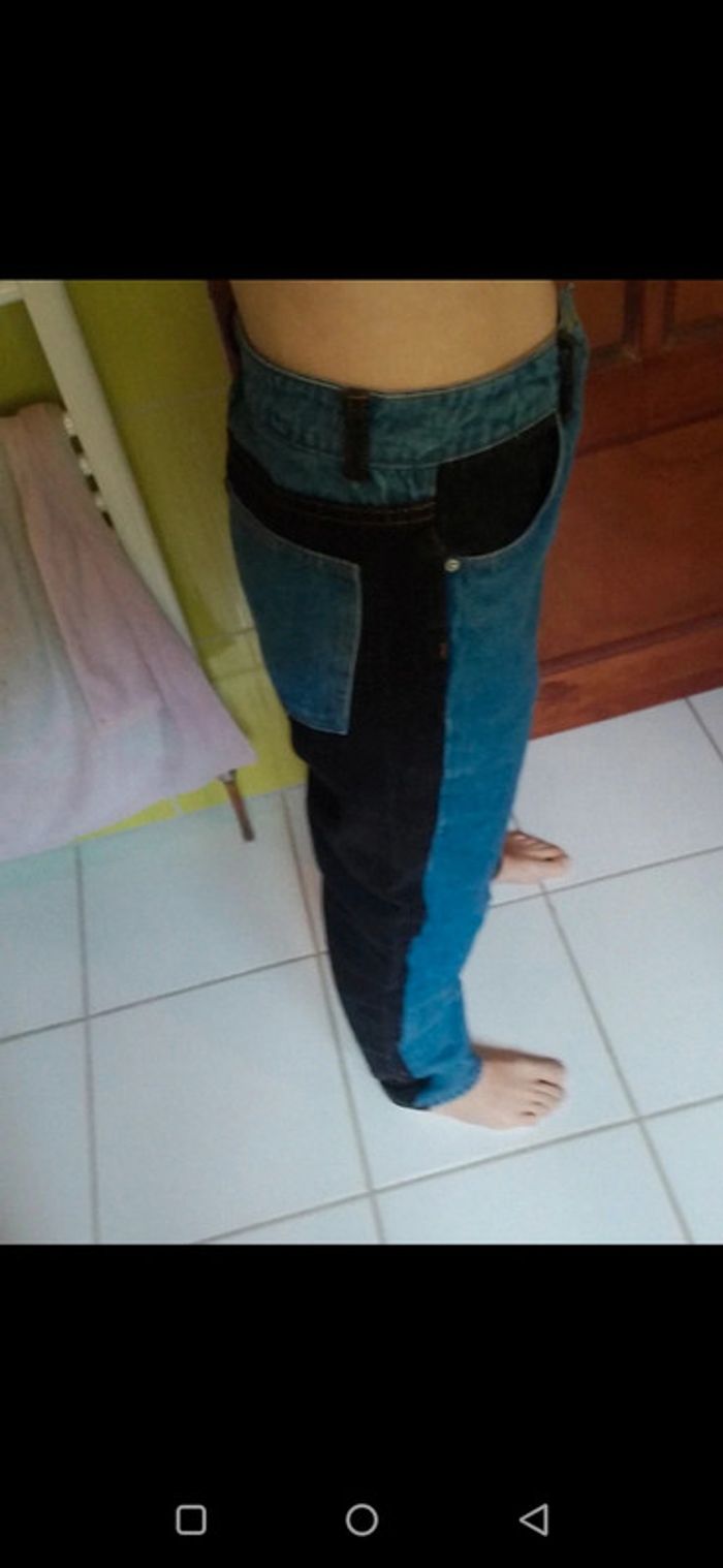 Jeans femme noir et bleu Shein - photo numéro 6