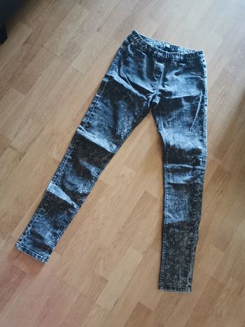 Pantalon taille élastique effet jean