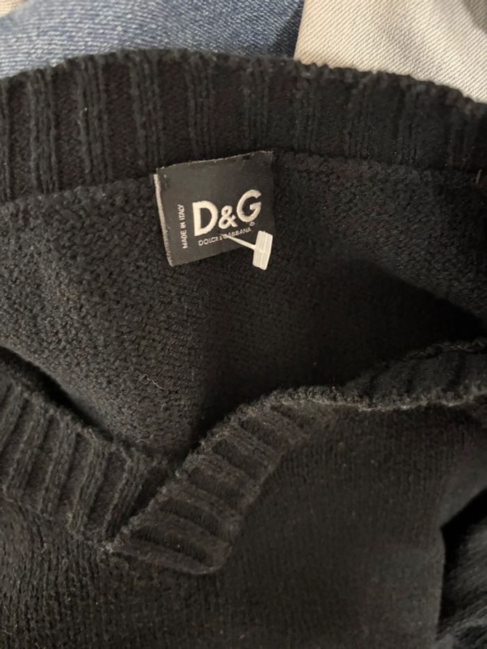 Pull Femme Dolce & Gabbana - Col V - Noir - Coton - Taille L - photo numéro 7