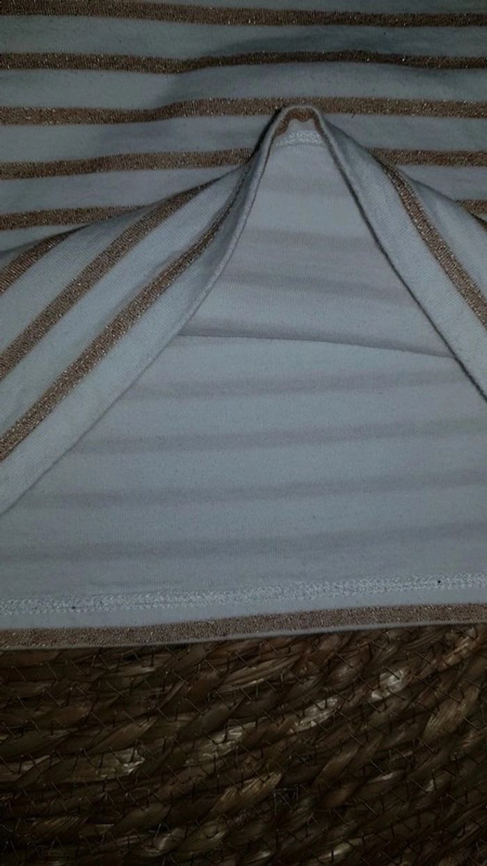 Superbe pull à rayures dorées fille 24mois sergent major - photo numéro 5