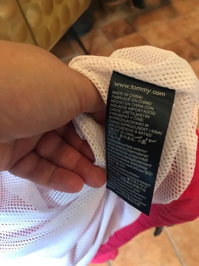 Tommy jeans coupe vent zippé taille xs rose - photo numéro 10