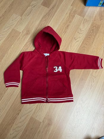 Veste rouge 12 mois