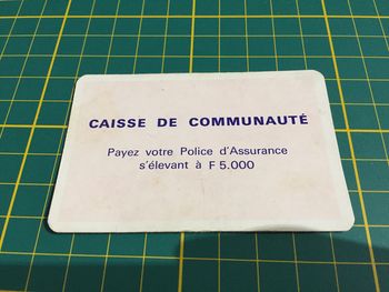 Payez votre Police d'assurance carte caisse de communauté pièce Monopoly Miro Parker company #A63