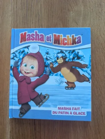 Livre Masha et Michka, Masha fait du patin à glace