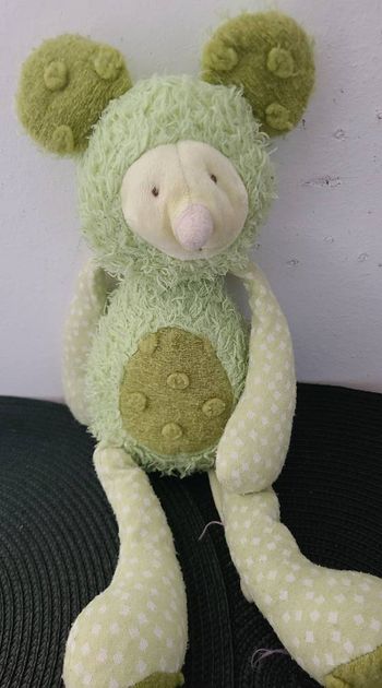 Doudou souris Zouzou MOULIN ROTY Les Zazous vert 37 cm
