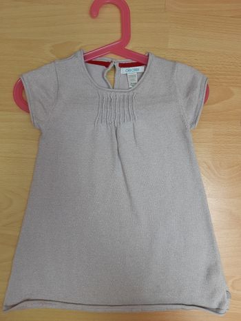 Robe grise pailletée Obaibi 18 mois excellent état